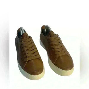 Frye Lena  Womens Brown Leather Low Lace Oxford Sneakers Size US 9.5 /EUR 42.5